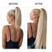 Runature 40cm Real Human Hair Ponytail Extensions - Ash Blonde #18/613 with Blond Highlights - 80g Perfect for Effortless Braid Styles - Buy Online on GoSupps.com