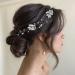 EASEDAILY Rhinestone Bride Wedding Hair Vine - Silver Leaf Crystal Headpiece for Women and Girls - Buy Online on GoSupps.com