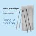 Premium 304 Stainless Steel Tongue Scraper for Adults - Reduces Bad Breath & Plaque 2 Pack with Travel Cases - Made in USA - Buy Online on GoSupps.com