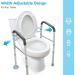 OasisSpace Stand Alone Toilet Safety Rail - Heavy Duty Medical Frame for Elderly & Disabled - Adjustable Handrails for Bathroom Toilet - Buy Online on GoSupps.com