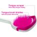 Tongue Brush and Scraper Set for Fresh Breath - 2 Pack (Orange & Red) - Buy Online on GoSupps.com