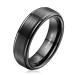 JEROOT Titanium Magnetic Rings for Men Women Step Edge Sleek Design Magnetic Rings 2 Strong Magnets with Jewelry Gift Box Black 5mm Z 1/2(3500 Gauss) Black-5mm Z 1/2