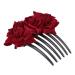 Angoily 1pc Comb Hair Clip Hair Pin Bobby Pins Black Hair Barrettes Rose Hair Black Barrettes The Rose for Women Floral Hairpin Flower Clip Blossom Rose Color Bride Flowers