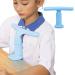 FOCCAR Childs Sitting Protector - T-Shaped Design Students Vision Protection | Non-Slip & Stable Desk Posture Corrector for Home Study School Blue