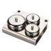 3pcs Stainless Steel Nail Art Kit - Compact Organizer Containers for Powder & Liquid Storage | Manicure Tools - Buy Online on GoSupps.com