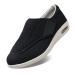 MEJORMEN Women Diabetic Shoes Extra Wide Width Adjustable Strap Indoor/Outdoor Walking Shoes Lightweight Breathable Mesh Sneakers for Elderly Swollen Feet Diabetic & Edema 8 Black