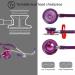 Buy Acoustic Stethoscope for Doctors & Medical Students - Lightweight Flexible Soft Ear Knobs - Purple | International Shipping Available - Buy Online on GoSupps.com