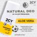  2CY Cosmetics 2CY Natural 4-pack of 24-hour fresh aloe vera deodorants 50ml long-lasting protection with care for your skin. With organic rosemary peel lavender and lemon extracts - Buy Online on GoSupps.com