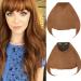 Clip in Bangs Fringe Hair Extensions Thick Full Neat Front Bangs Extension Hair 2 Clips on Bangs Hairpieces Accessories Light Auburn
