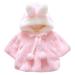Newborn Infant Baby Girl Faux Fur Warm Winter Hooded Cape Cloak Hoodie Coat Jacket Thick Warm Clothes Cardigan Outwear 0 36 M 12-18 Months Pink