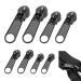 Ryaupy 8 pieces of zipper replacement removable zipper zipper zipper slider fix zipper zipper fixed zipper replacement slide for coat suitcase backpacks (black)