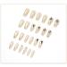 Gothic Long Halloween False Nails - 24pcs Coffin Design Nude Fake Nails with Glue Sticker for Women and Girls - Buy Online on GoSupps.com