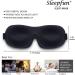 SleepFun 3D Invisible Alar Eye Mask - Ultra Lightweight & Comfortable for Travel, Nap, Shift Work - Black - Buy Online on GoSupps.com