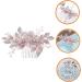 Beaupretty Comb bride wedding tiara wedding Crystal hair comb bridal flower hair combs rhinestone pearl hair comb rhinestone pearl side comb flower girl bridesmaid Zinc alloy rose Gold - Buy Online on GoSupps.com