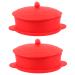 Fomiyes 2st high-temperature-resistant silicone pot wax warmer pot accessories for beauty tools mini-heating round pot anti-drop bowl household wax shell hot wax pebble gel
