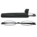 Vevesmundo reading glasses metal men's narrow light mini small Feders hinge reading aid visual aid glasses with case 1 piece of black reading glasses with black case 0.75 x