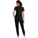 Womens Black Scrub Set with Stretch Knit Panel - Medical Nursing GT 4FLEX - Size Medium - Buy Online on GoSupps.com
