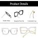LJCZKA Oversized Blue Light Blocking Glasses for Men & Women | Anti Eyestrain Thick Frame Clear Computer Eyewear - Buy Online on GoSupps.com