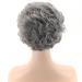 Silver Grey Pixie Cut Curly Wig for White Women - Short Wavy Layered Synthetic Hair with Bangs, Natural Look - Buy Online on GoSupps.com