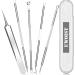 Acne Pimple Extractor Kit Premium Blackhead Remover Straight Tweezer Blemish Removal Tools Whitehead Pore Clean No Rust Stainless Steel - Buy Online on GoSupps.com
