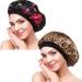 2 Pack Hair Care Women's Sleep Cap Satin Cap Women Ladies Satin Sleep Cap Elastic Satin Sleep Cap for Women Hair Care Braids Natural Long Hair Curly Hair