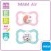 MAM Air Silicone Pacifier Set - 2 Tooth-Friendly Baby Pacifiers for 16+ Months | Extra Light & Airy Design Includes Pacifier Box - Ocean Pink - Buy Online on GoSupps.com