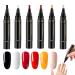 G n rique Gel Nail Polish Pens | 6 Colors Quick-Drying Nail Polish Markers | No UV Required Ideal for Professional Manicures Easy-to-Use Nail Painting Accessory