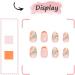 24Pcs Orange Flower French Tip Press On Nails - Short Almond Design for Women & Girls | Elegant Full Cover Acrylic False Nails for Autumn Manicure - Buy Online on GoSupps.com