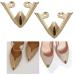 Shop Elegant Gold Metal High Heel Toe Caps - 2 Piece Pointed Protector for Stylish Shoe Protection - Buy Online on GoSupps.com