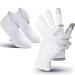 Sintege 10 Pairs Moisturizing Socks and Gloves Set Touch Screen Cosmetic White Hand Moisturizing Gloves Overnight Gloves Spa Sock with a Storage Bag for Men Women Dry Chapped Hands Feet Cracked Heel