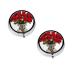 (Red Roses Printed) Round Pill Box 3 Compartment Pill Box Mini Decorative Pocket Purse Portable Travel Medicine Tablet Vitamin Holder Organizer Pill Case