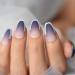 Ombre Matte Medium Coffin White Tips - 24pcs Full Cover Acrylic False Nails | No Dry Time & International Shipping - Buy Online on GoSupps.com