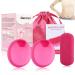 Wusanna menstrual disc 2 pieces menstrual disc menstrual cup with storage box and bag tampon alternative lighter or strong river for up to 12 hours leak-proof (pink s+l)