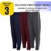 DARESAY Active Men's Pants - Quick-Dry Joggers with Pockets, 3-Pack in Royal/Charcoal Grey/Silver - Buy Online on GoSupps.com