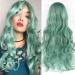 ColorfulPanda Long Curly Wavy Light Green Lolita Style Anime Wig for Women - Cosplay Party Costume Wig - Buy Online on GoSupps.com