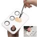 Stainless Steel Mixing Makeup Palette with Mini Ring and Spatula Set - Pack of 3 | For Makeup and Nail Art - Buy Online on GoSupps.com