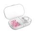 Nuvita 7052 Orthosoft Light - Set of 2 Rullners from 100% silicone with orthodontic suction wart 0m+ and self -sterilizing cover - pink/ transparent.