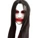 Long Hair Ghost Horror Devil Mask Halloween Mask Scary Challenge Games Evil Costume Halloween Cosplay Party Decoration Props - Buy Online on GoSupps.com