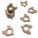 Wendysun 10pcs Lovely Cartoon Wood Teether Pure Natural Animal Fox Shape Baby Teething Nursing Beech Teether Baby DIY Pendant Toy (10pcs)