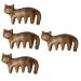 Magiclulu 4 pieces kitten massage comb Massagekopf comb manual scalp massage devices travel hair comb massage-tools tools scalp ridge wooden ridge creepy blade travel sandalwood