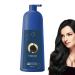 Rukjmqi Hair color shampoo 500 ml hair color shampoo with formula simple color refreshment for gray hair coverage suitable for men and women for at home and on the go Natural Black
