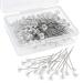 300 pcs Flower Pins Corsages Pins Head Pins Wedding Bouquet Pins Crystal Pins Floral Bouquet Pins Clear Tongcloud (Transparent  2'') Transparent 1