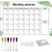 WOBBLO Monthly Calendar Board | Transparent and Multifunctional Erasable Acrylic Board | Work Accessories for Planning Tasks Reminders Suggestions Mood - Buy Online on GoSupps.com