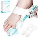Upgraded Bunion Corrector for Women & Men Orthopedic Bunions Correction with Non-Slip Big Toe Separators Adjustable Bunion Splint Suitable for Left/Right Feet Bunion Relief (1PCS) White