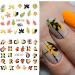 Cartoon Golden Leaves Abstract Face Animal Autumn Maple Leaf Water transfor Decals Nail Stickers(BN1921-1932) - Buy Online on GoSupps.com