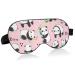 Haskirky Light Blocking Eye Mask Breathable and Adjustable Adult Men and Women Travel on Business Trips Yoga Meditation Light Smooth Comfortable Eye Mask Office Deep Sleep Goodies Kawaii Panda Bear