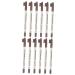BIUDECO 12pcs Plastic Eyebrow Pencil Powder Eyebrow Pencils Wood Brow Pencil with Brush Coffee