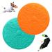 Ouoqi dog toys Frisbee dogs Frisbees 2 pieces Dog Frisbee Disc rubber frisbee dog pane for small dogs land and water catch throw play dog training (1)