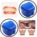 LaXon False Teeth Storage Box - Portable Denture Bath Case with Strainer Basket - Dark Blue - Buy Online on GoSupps.com
