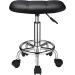 Square Rolling Stool with Adjustable Height and Swivel Wheels - Black - Buy Online on GoSupps.com